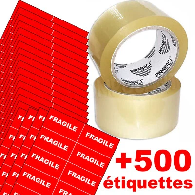 36 ROULEAUX SCOTCH TRANSPARENT EMBALLAGE CARTON RUBAN ADHÉSIF 48mm x 70 M - Photo 1/2