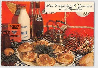 POSTCARD LACE RECIPE KITCHEN Shells St Jacques Emilie Bernard n78 2
