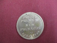 1939 Packard Press Preview Coin