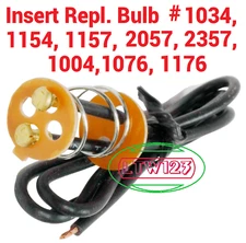 (2) Insert Bulb Socket fit Bulb # 1157, 2057, 1142, 1076,