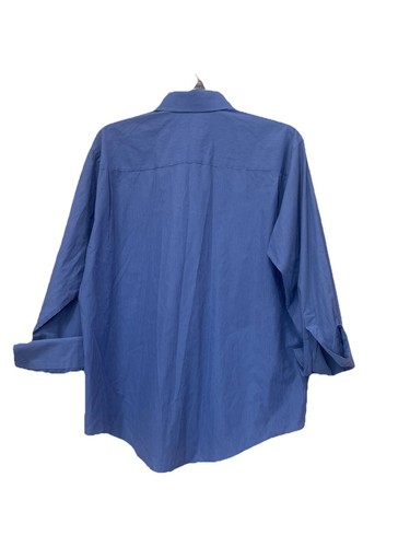 Yves Saint Laurent Hemd mit Knopfleiste und Klappärmeln Gr. 16 Large Blau Freizeit Preppy - Bild 20 von 22