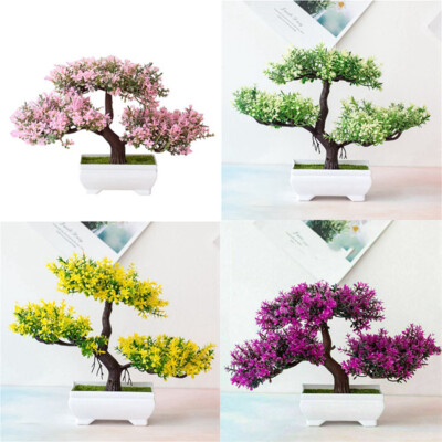 Plants Accessories Home Bonsai Eucalyptus Plant Fake Artificial Tree Pine |  eBay