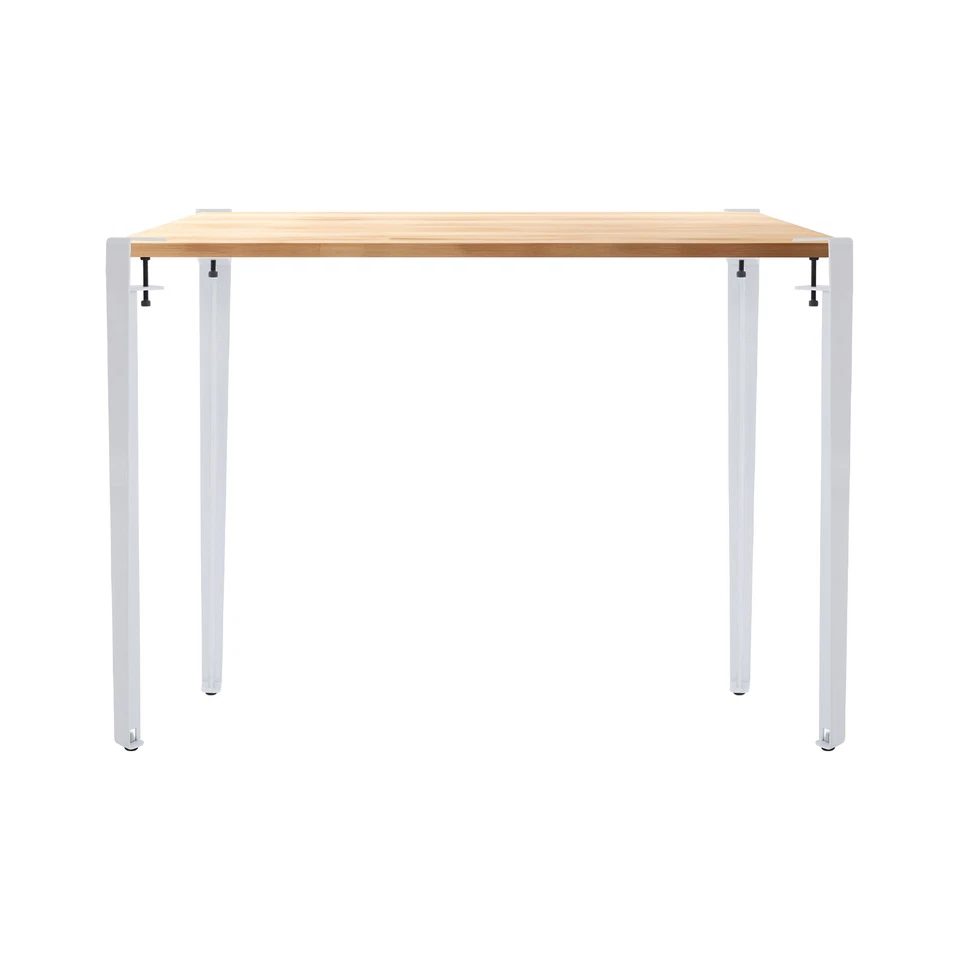 4 patas de mesa ajustables, patas de abrazadera de mesa, patas de mesa en forma de F blancas Foto 3 de 4