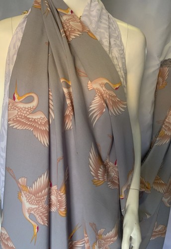 SUMMER/SPRING PRINTED POLYESTER FABRIC : BIRDS : 150CM WIDE : #CEP8 - Foto 17 di 41