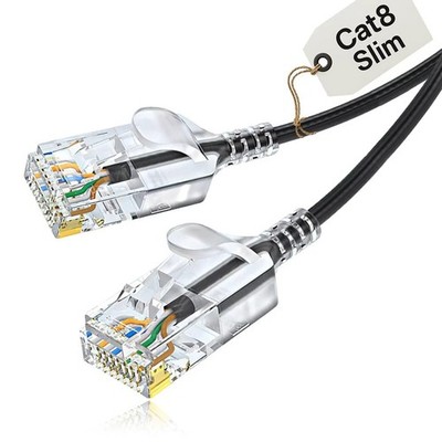 - 8m/26.24ft Slim Cat 8 Ethernet Cable, LAN WAN Cable, Cat8 SFTP 32AWG, 2000M...