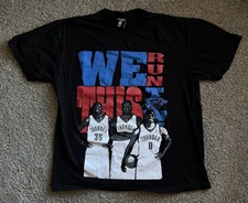 Men's UNK NBA OKC Thunder We Run This Town Short Sleeve Size XL Black
