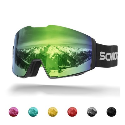 Schnorr Ski Goggles Edge | Full REVO Lens, Anti-Fog, UV400 Protection, 45 Mm Str