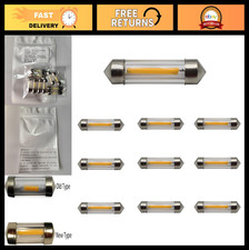 10 Led Festoon Car Lights 12v Cob Bulbs 27mm 31mm 36mm 39mm 41mm Interior Lighti