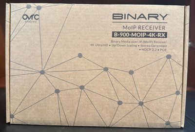 Binary 4K Media over IP MoIP Receiver - B-900-MOIP-4K-RX