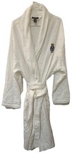 Polo Ralph Lauren Mens Terry Robe Fall Morning Bear White Sz L/XL