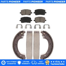 Front Rear Ceramic Brake Pads And Drum Shoes Kit For Toyota Corolla