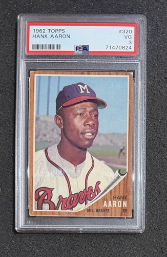 1962 Topps - #320 Hank Aaron - PSA 3 