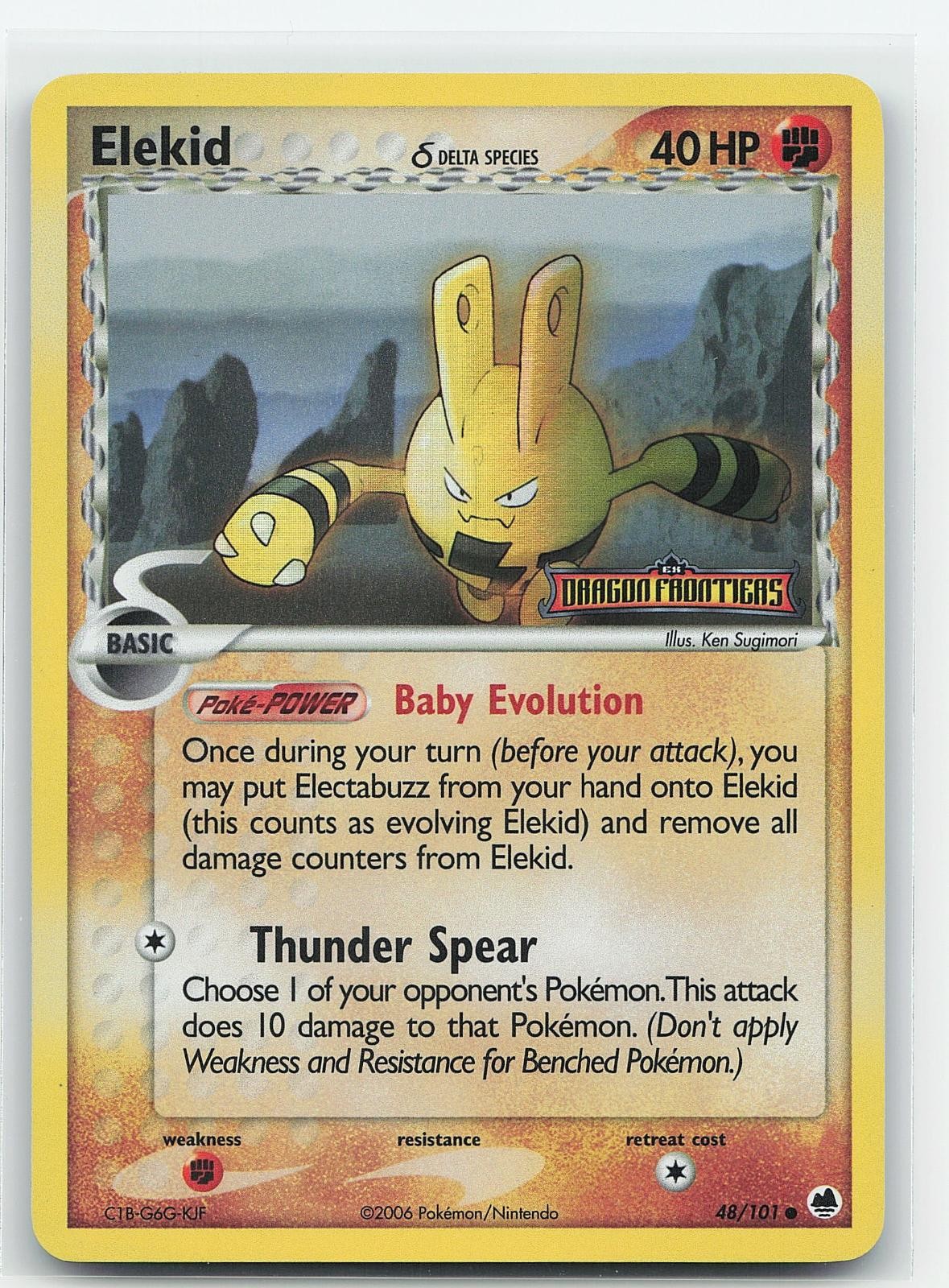 ELEKID 48/101 Common DRAGON FRONTIERS Stamp - *Stamped Version* - Holo NM