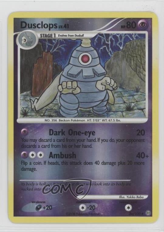 Dusclops Reverse Foil Pokémon Diamond & Pearl Stormfront #34 2008