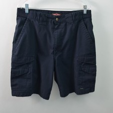 Tru Spec 9" Cargo Shorts Mens 34 Blue Ripstop Tactical Poly Cotton