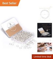 300 Silver-Plated 7mm Open Jump Rings for Jewelry Making  Craft Projects