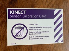 Kinect Sensor Calibration Card Insert XBOX 360 Instruction Manual Only