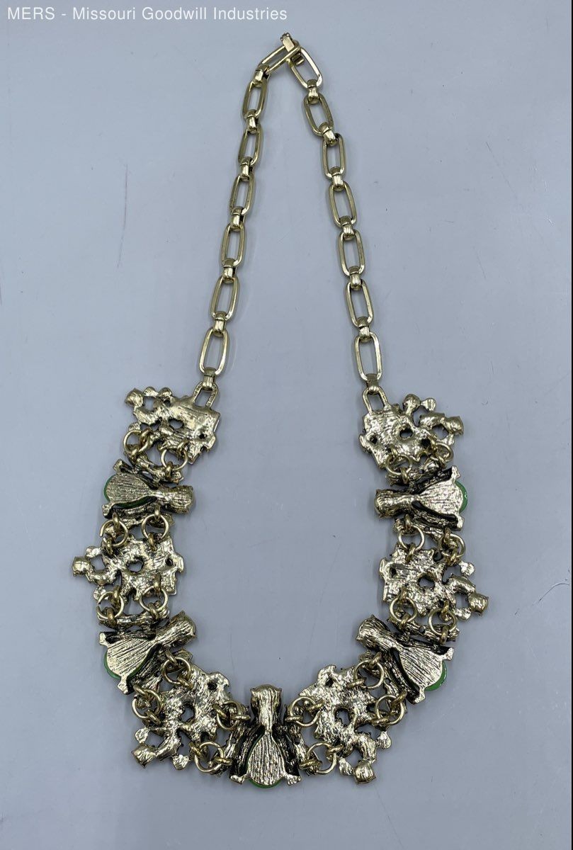 18" Festive Rhinestone Statement Mixed Metals/Mat… - image 3