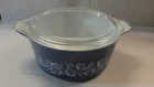 Vintage PYREX 475-B Colonial Mist 2.5L Casserole Dish Blue Daisies W/ Glass Lid