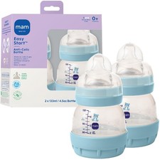 MAM 4.5oz Easy Start Anti-Colic Wide Neck Vented Baby Bottle, Extra Slow Flow...