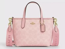 COACH City Mini Tote Bag CW032 Signature Canvas Powder Pink Women’s Handbag New