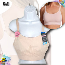 NWT Bali Women's XL Comfort Revolution Modern Seamless Bralette DFMSBR Sandshell
