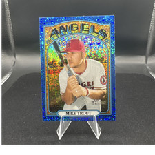 Topps Heritage Mike Trout Blue Sparkle Parallel #169 Angels 202 MLB Baseball