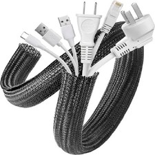 1M 3M 5M Cable Tidy Sleeves Wire Covers for Computer, TV, Home, Office UK