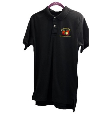 Mens Pullover Shirt Polo Blue Large Short Slv Pocket Schweppes Logo VTG READ