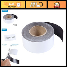 Dry Erase Magnetic Tape Roll - 1 Inch x 18 Feet, Easy to Cut, Ideal for Home O