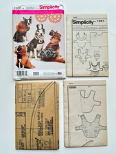 Simplicity 1031 Uncut Dog Costumes Sewing Pattern S M L Steampunk Style Clothing