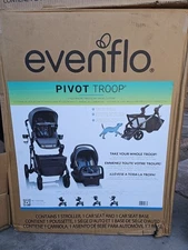 Evenflo Pivot Modular Travel System Child And Pet - Bluestone Gray
