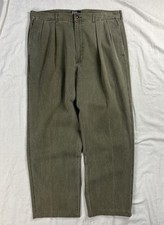 VTG 80s 90s POLO RALPH LAUREN Corduroy Pants Pleat Front Green 36/29.5 USA Made