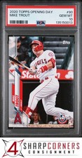 2020 TOPPS OPENING DAY #90 MIKE TROUT PSA 10