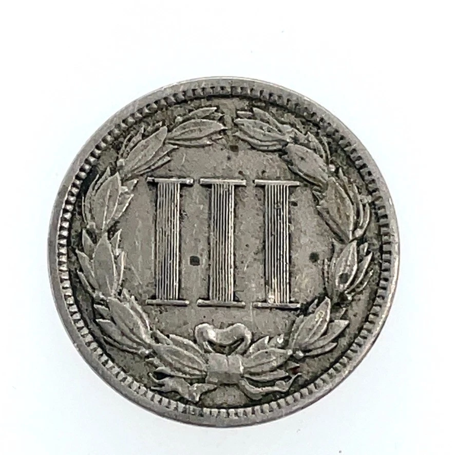 1888 Nickel Three Cent Piece XF-AU 3c U.S Coin - Key Date - Image 2 of 4