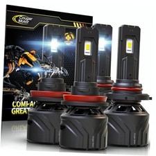 9005 H11 Bulbs, HB3 H8 H9 Fog Lights Combo 2 Sets 6500K White Non 9005 H11