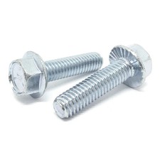 1/4-20x1-1/4" Grade 5 Serrated Hex Flange Bolts Zinc Clear Choose Qty