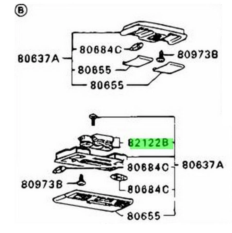 INTERRUPTOR OEM, LÁMPARA DE HABITACIÓN Original Mitsubishi Van MB711870 Foto 2 de 2