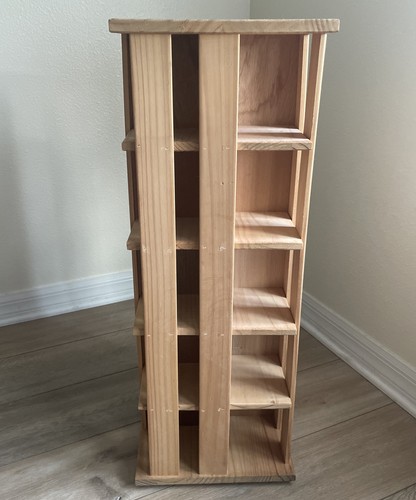 Napa Valley Box Wood 200 CD Revolving Tower Holder - Picture 7 of 11