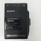 SONY Walkman WM-F2065 AM/FM Radio Cass Player w/Belt Clip Partially Works Repair