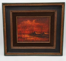 OIL PAINTING BY LUC DE RO (ROBERT BERGHMANS) BELGIAN EXPRESSIONISM LANDSCAPE