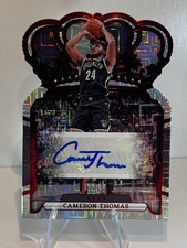 2023-24 Crown Royal - Cameron Thomas - Die Cut Autograph Red /18 - #CA-CTB 