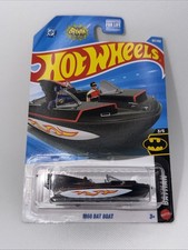 2026 Hot Wheels Black 1966 Bat Boat 107 Batman 3/5 DC Comics