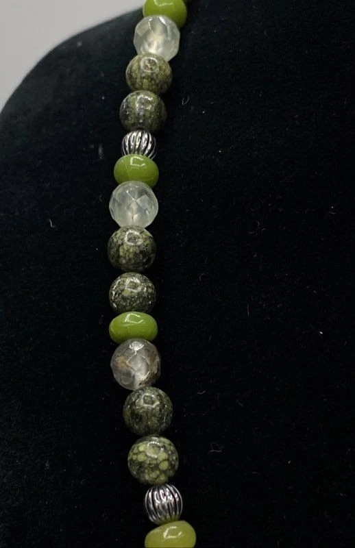 Ожерелье с подвеской из чистого серебра с зеленым нефритом Carolyn Pollack 25,7 г - Изображение 3 из 4