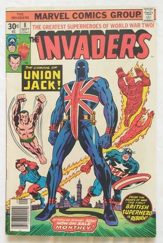 Invaders #8 1976 Vintage Marvel Comic Captain America Sub-Mariner Human Torch