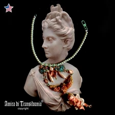 Baroque Luxury Jewelry Rococo Necklace Pendant Flower Charm Jewel Musical Angel