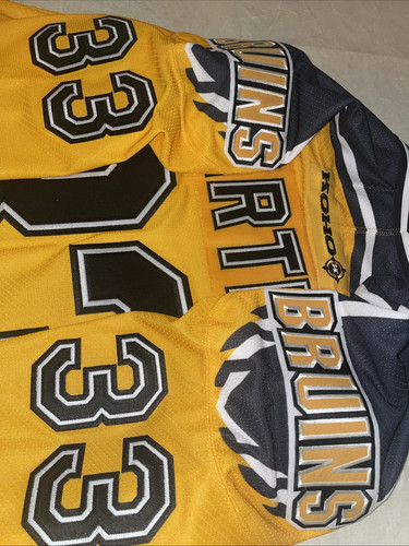 Anson Carter Pooh Bear Boston Bruins Jersey Men Large Mic Clean Yellow Nhl Koho - Picture 5 of 11