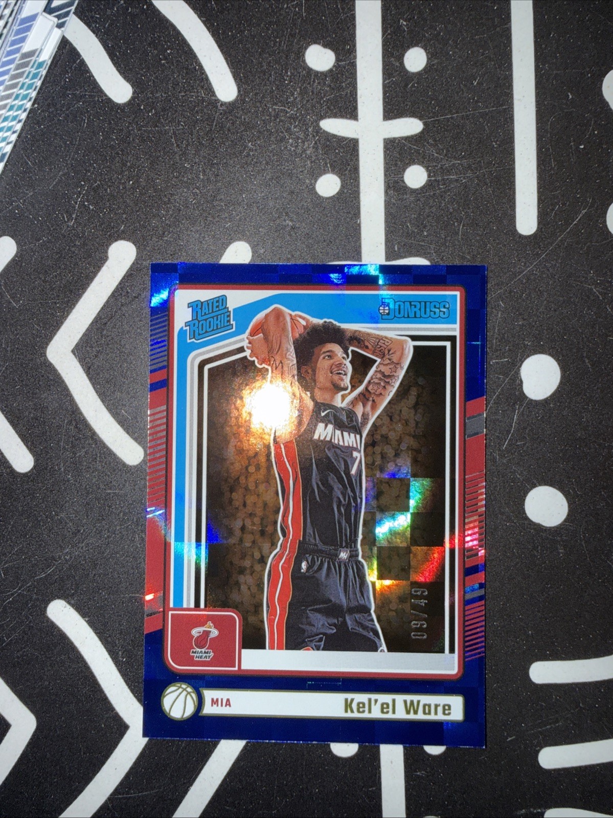 🔥2024-25 Kel’el Ware Rookie Card Panini Donruss Blue Lazer /49 #221 Heat🔥