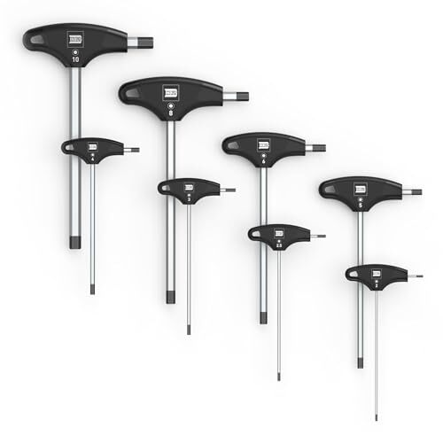 T-Griff Inbusschlüssel Set 4-teilig | Metrisch, Extra Lang (300 Mm) | Aus S2-legiertem Stahl, Für Auto & Haushalt