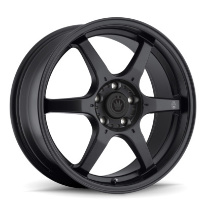 (1) 18x8 +35 Konig Backbone 5x114.3 Matte Black Milling Logo On Spoke Wheel